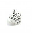 Colgante corazón " Tu amistad llena mi corazón de alegría"