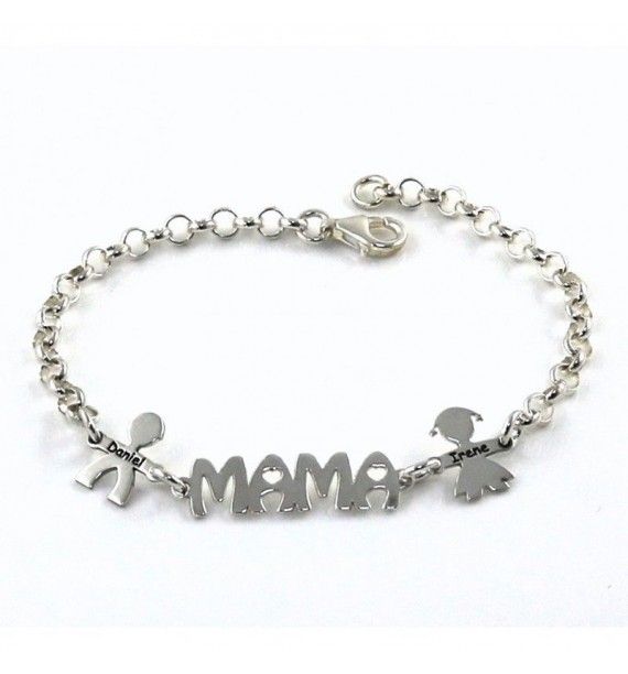 Pulsera mamá con niños (personalizada)