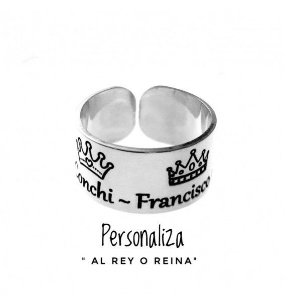 Sortija corona personalizada