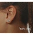 Pendiente infantil circonita 3mm
