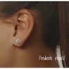 Pendiente infantil circonita 3mm