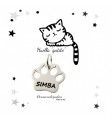 Colgante huella gato personalizado