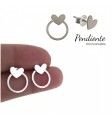 Pendiente aro corazón (desmontable)