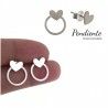 Pendiente aro corazón (desmontable)