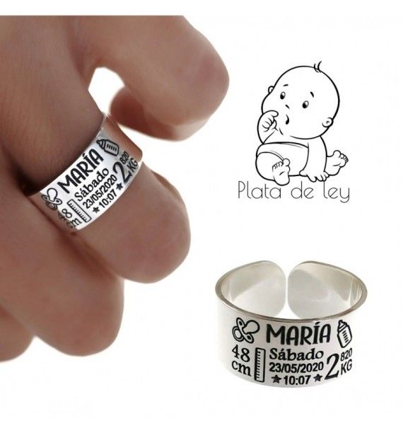 Sortija nacimiento personalizada