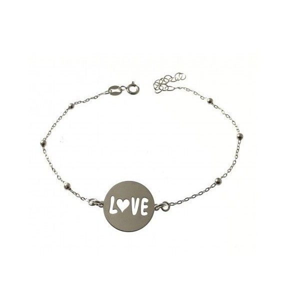 Pulsera bolitas " LOVE "