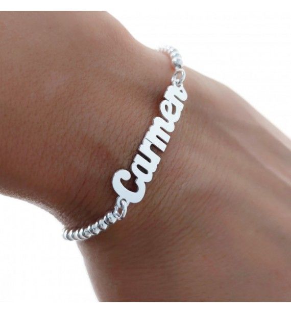 Pulsera bolas nombre