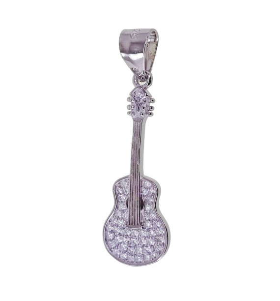 Colgante guitarra rodiado