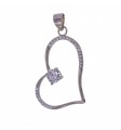 Colgante corazón circonita rodiado
