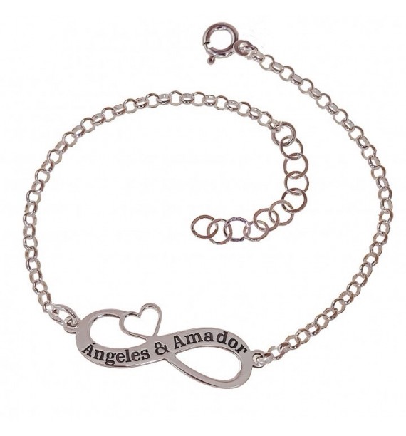 Pulsera infinito corazón  (personalizada)