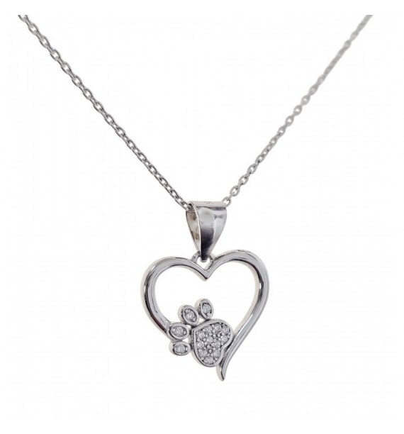 Gargantilla corazón huella