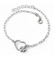 Pulsera corazón trébol