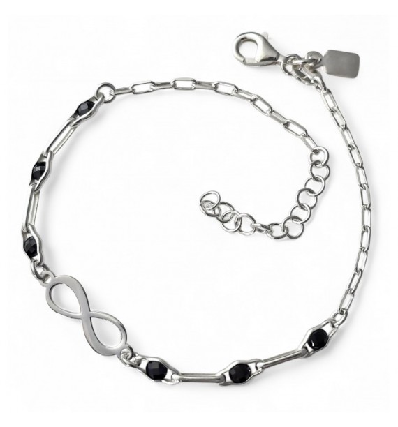 Pulsera forzada piedra color infinito