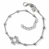 Pulsera combinada trébol tallado