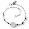 Pulsera forzada disco piedra color