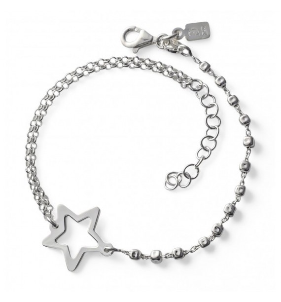 Pulsera estrella cadena combinada