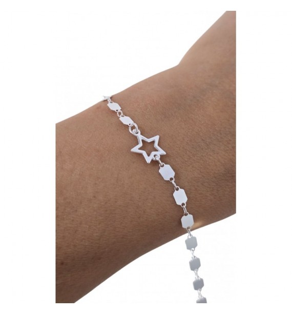 Pulsera chapitas estrella