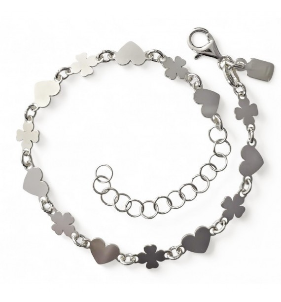 Pulsera corazones tréboles