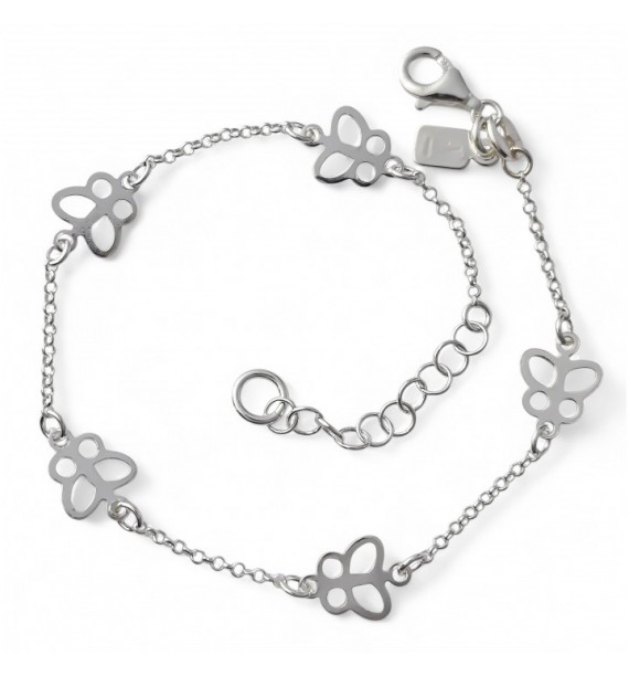 Pulsera mariposas caladas