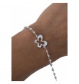 Pulsera mariposa combinada cuadrados