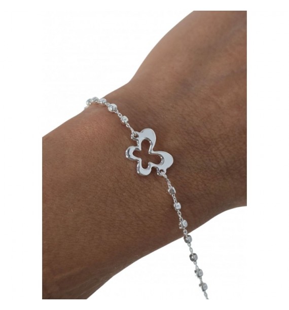 Pulsera mariposa combinada cuadrados