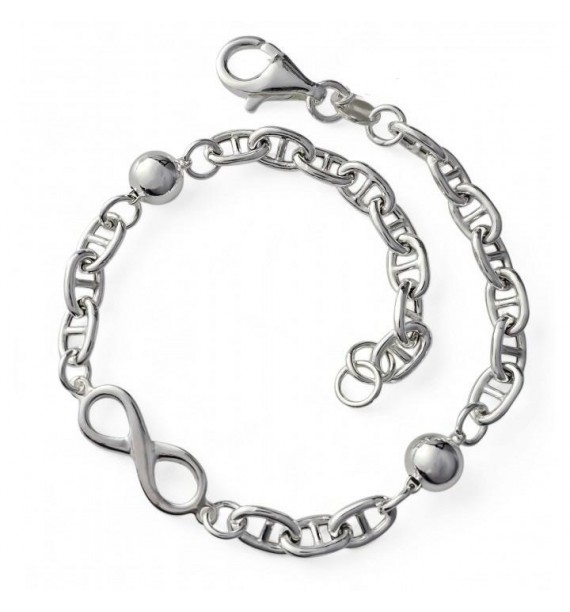 Pulsera forzada marina infinito bolas