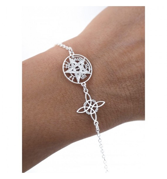 Pulsera nudo de bruja tetragramatón