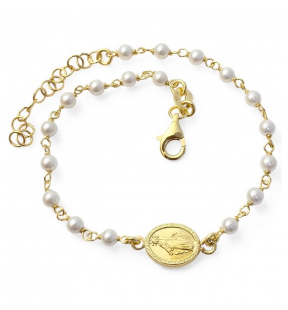 Pulsera chapada perla Milagrosa