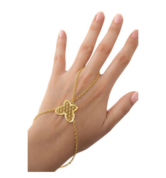 Pulsera dedo mariposa chapada