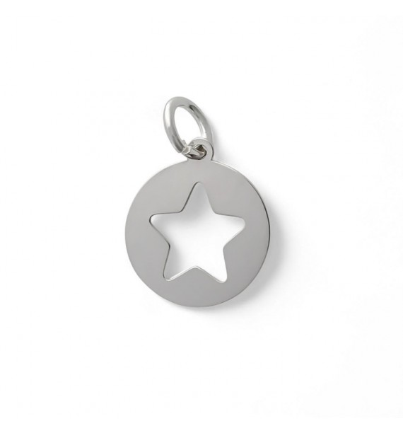 Colgante disco estrella calada