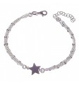 Pulsera doble cadena lumina estrella