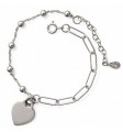 Pulsera combinada corazón