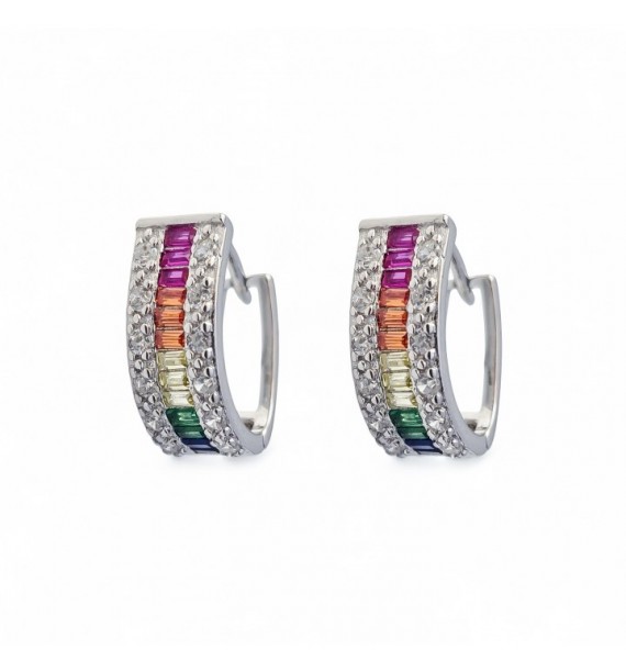 Aro circonitas color rodio