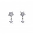Pendiente rodio estrellas