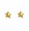 Pendiente chapado estrella microengaste