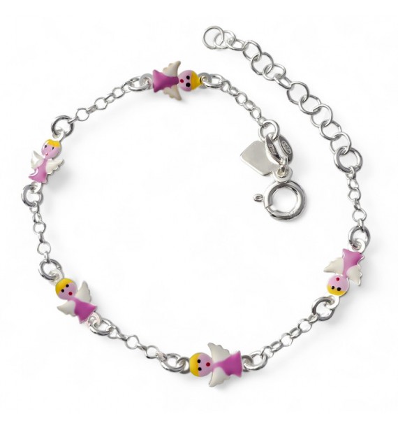 Pulsera infantil angelitos esmalte