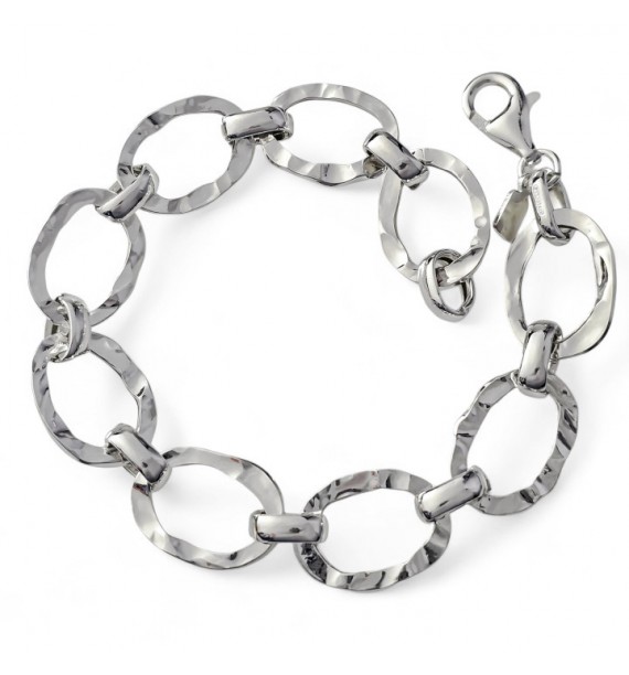 Pulsera asas huecas martilleadas
