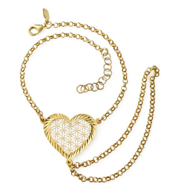 Pulsera dedo corazón chapado