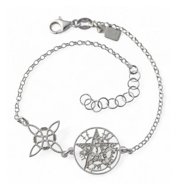 Pulsera nudo de bruja tetragramatón