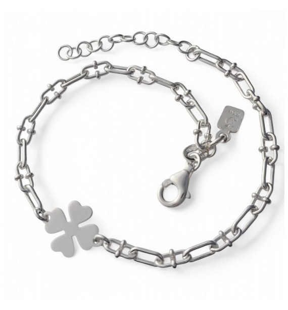 Pulsera eslabones trébol