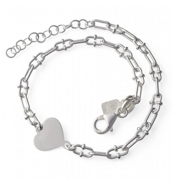 Pulsera eslabones corazón