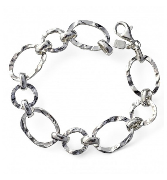 Pulsera asas huecas martilleadas
