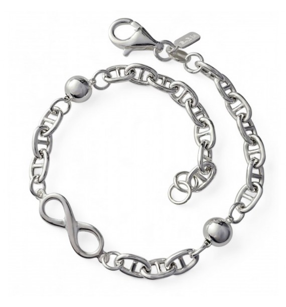 Pulsera forzada marina infinito bolas