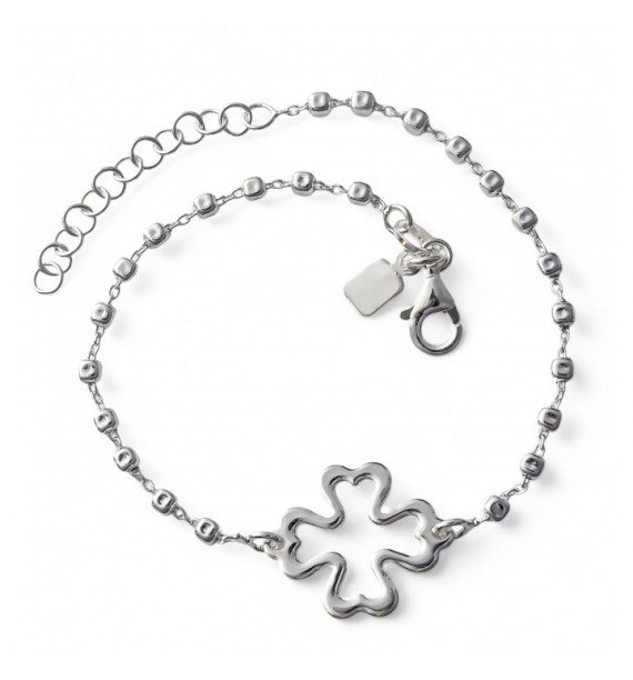 Pulsera cuadrados trébol