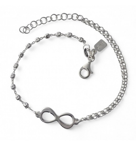 Pulsera doble cadena infinito