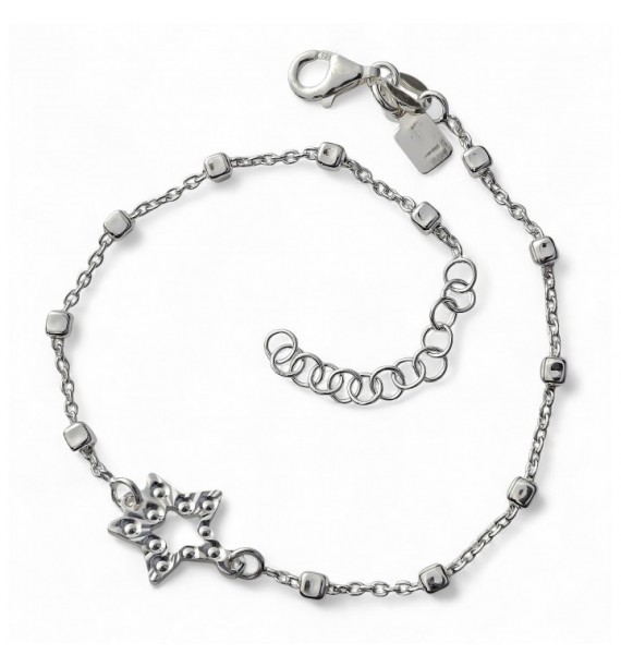 Pulsera estrella combinada cuadrados