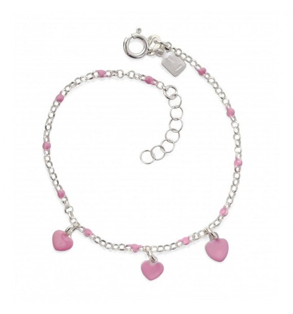 Pulsera infantil corazones