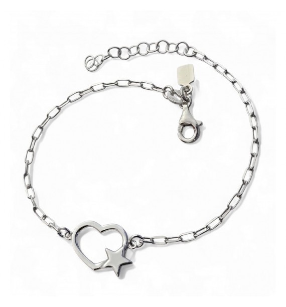 Pulsera corazón estrella