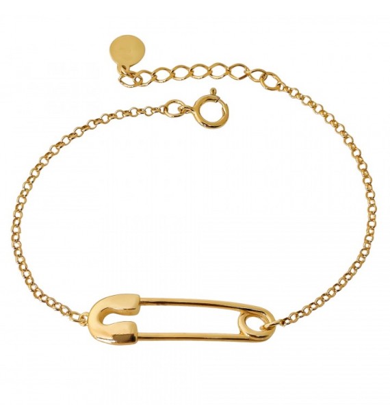 Pulsera chapada imperdible