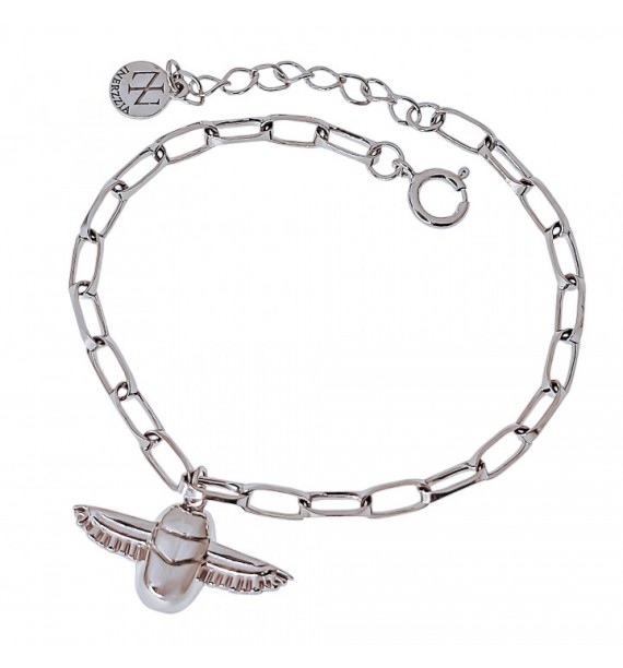 Pulsera rodio escarabajo